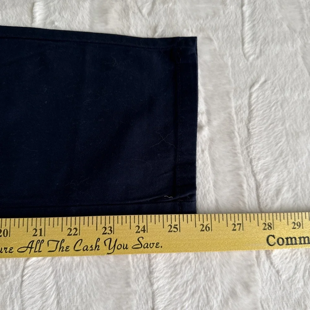 Boys Izod Navy Adjustable Waist Flat Front School Uniform Pants 12 Slim New